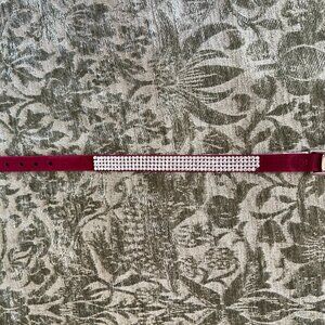 Susan Lanci 4-Row Rhinestone Giltmore Dog Collar Size Small